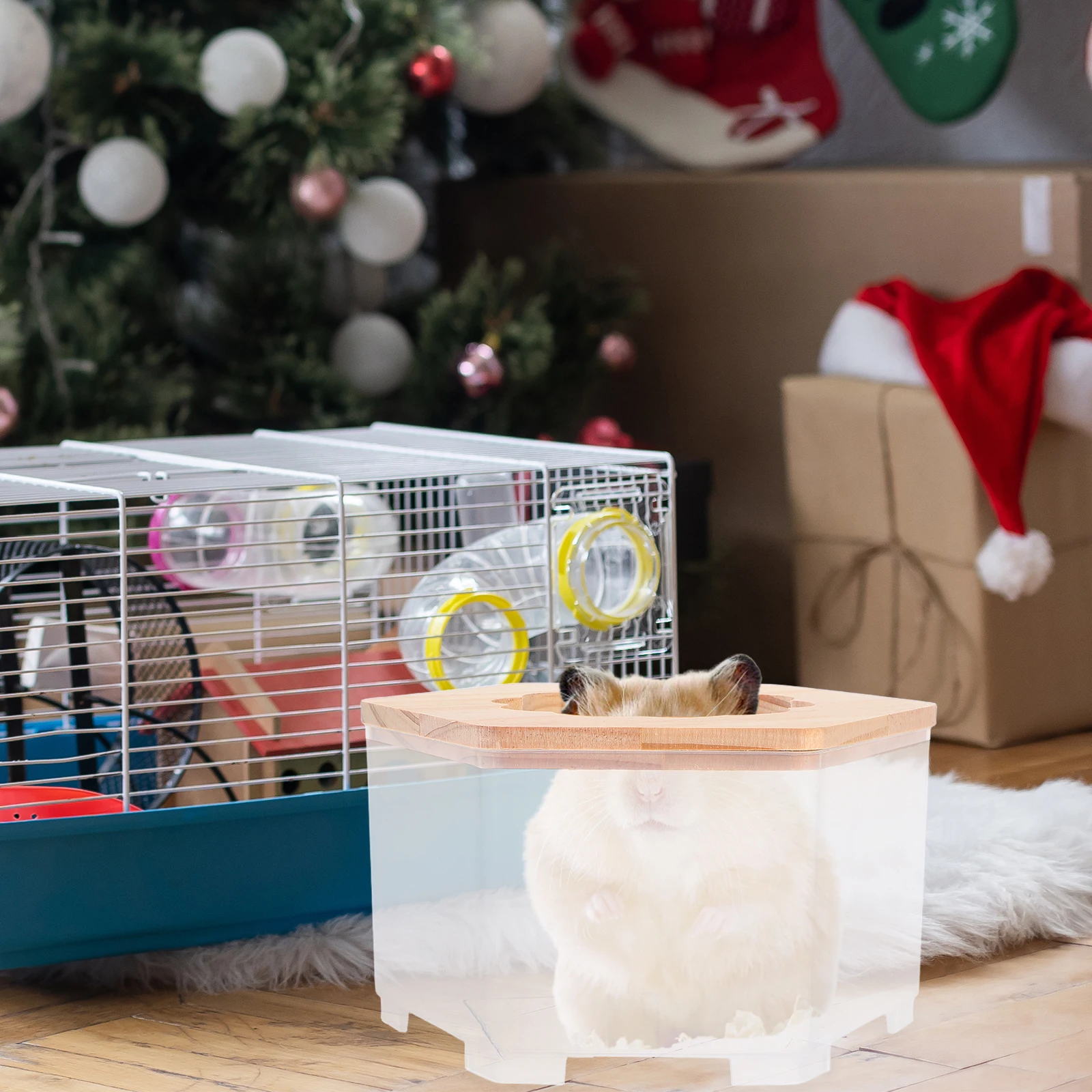 

Hamster Bathroom Toilet Sand Bath Box Cute Pet Bathtub Dual Function Cleaning Tool For Small Animals Corner Cage Accessories