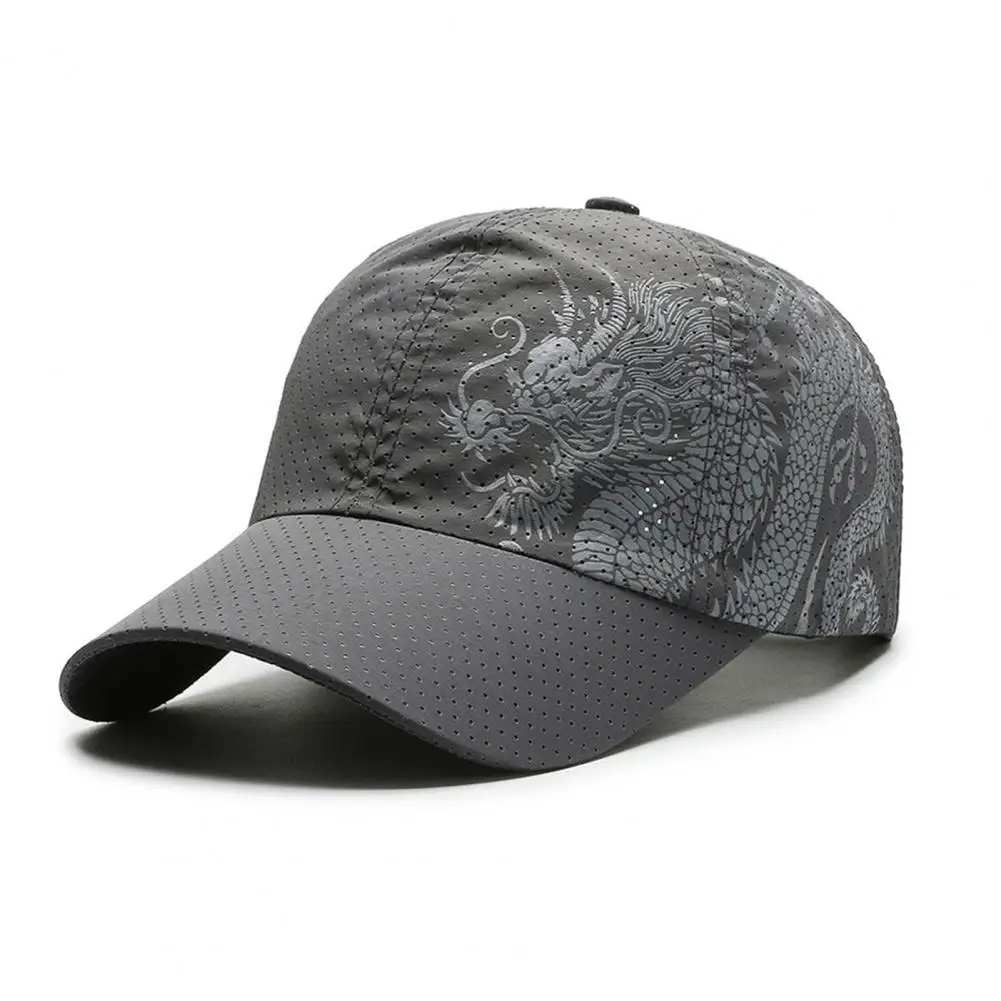 Hip Hop Baseball Cap Man Merk Designer Zonnescherm Cap Ultralight Sneldrogend Chinese Stijl Draak Print Baseball Hoed Voor Outdoor