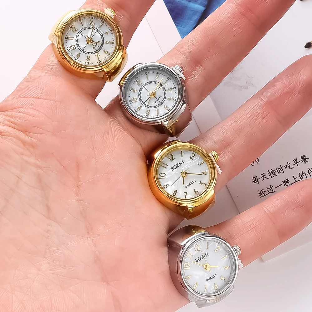 Rings Finger Watches Fashion Party Quartz Watches Unisex Couple Rings Jewelry Gift Real