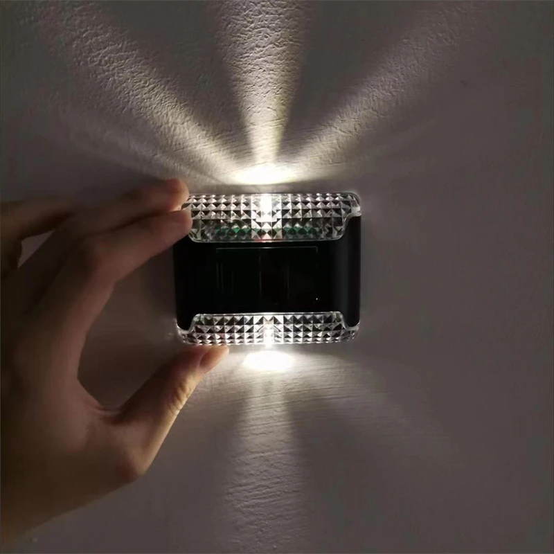 

Outdoor Up and Down Luminous Lighting Garden Fence Decor 4PCS LED Solar Wall Lamp Sunlight Street Light Yard Balcony Decoration