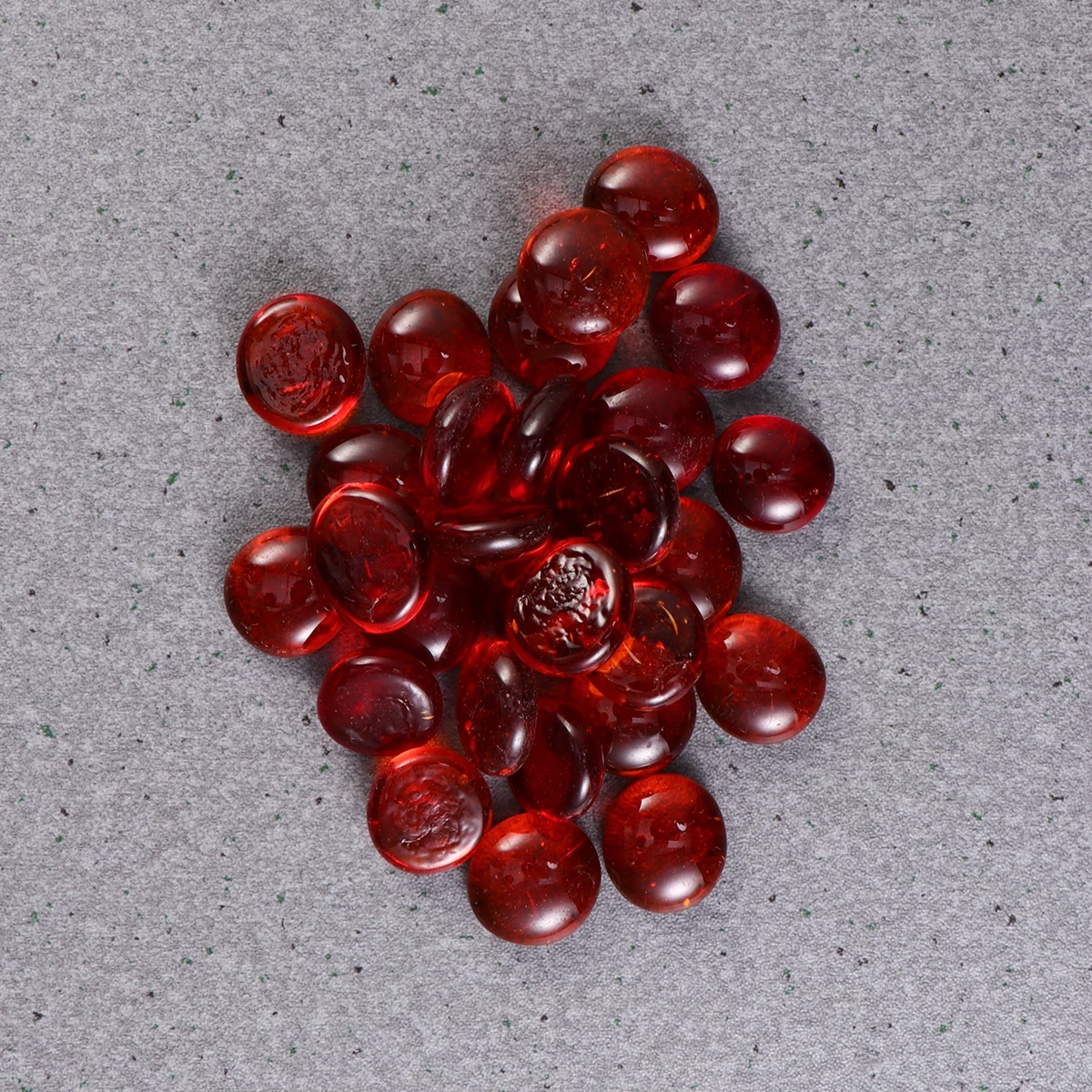 

1 set Red Flat Glass Beads for DIY Landscape Fish Tank Decor Aquarium Ornaments Gravel Handmade Craft Project