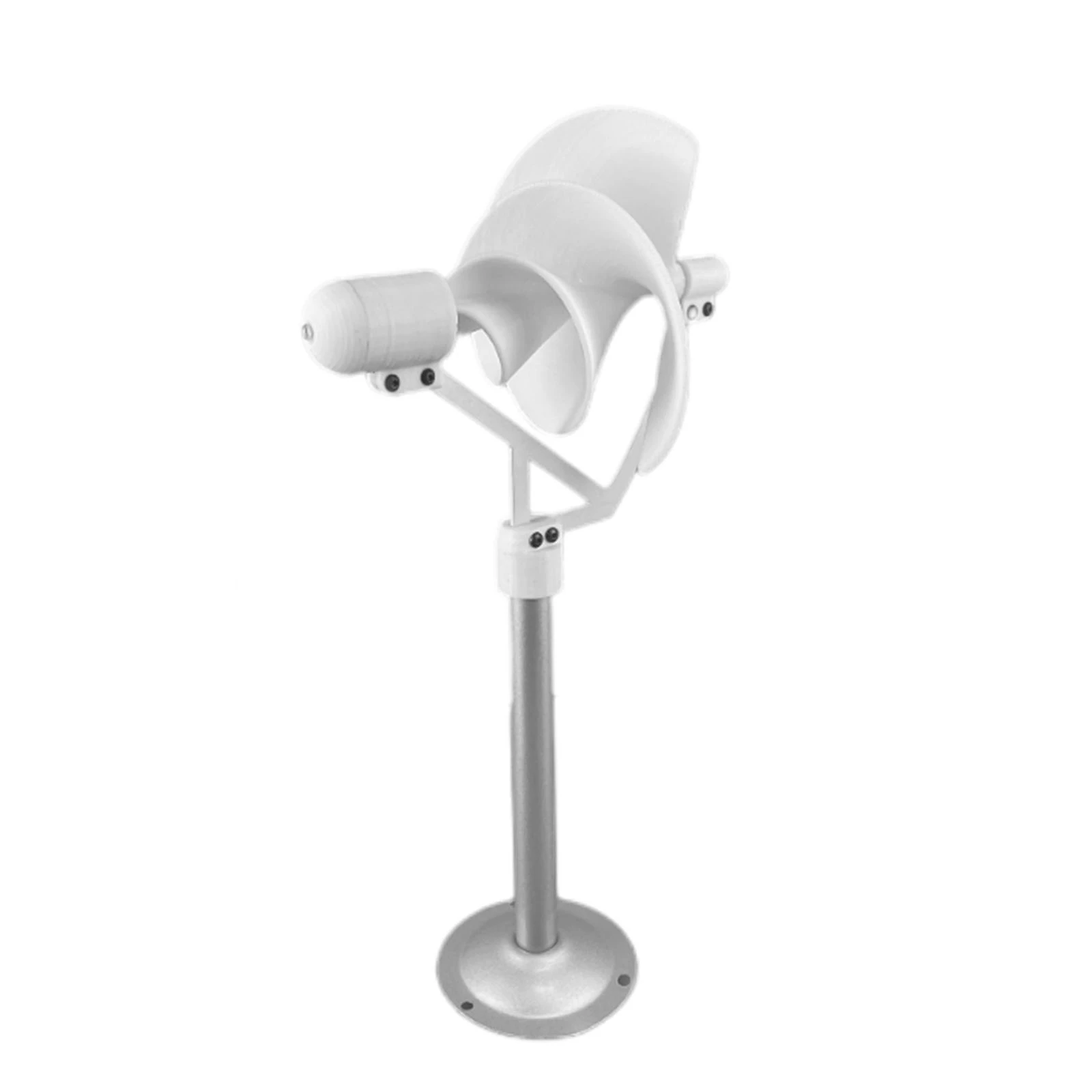 Imagem -02 - Turbina Eólica Espiral em Miniatura com Luz Led Lâmpada de Experimentação Científica Modelo de Gerador Eólico Solar Branco 10w 320 mm