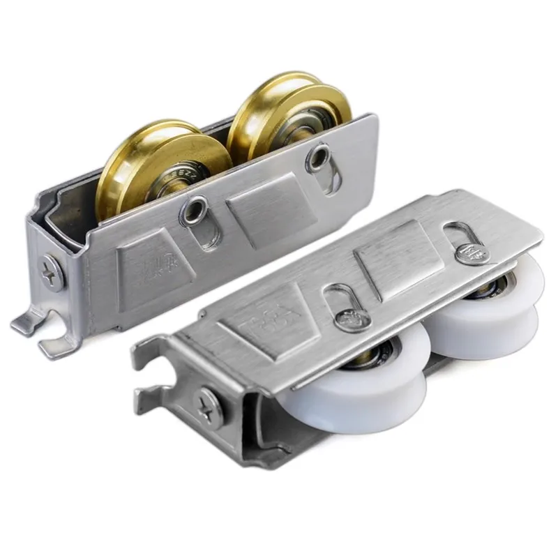 757-Type Stainless Steel Sliding Door Plastic Steel Window Pulley Aluminum Alloy Glass Brass Wheel Muted Roller House Hardware