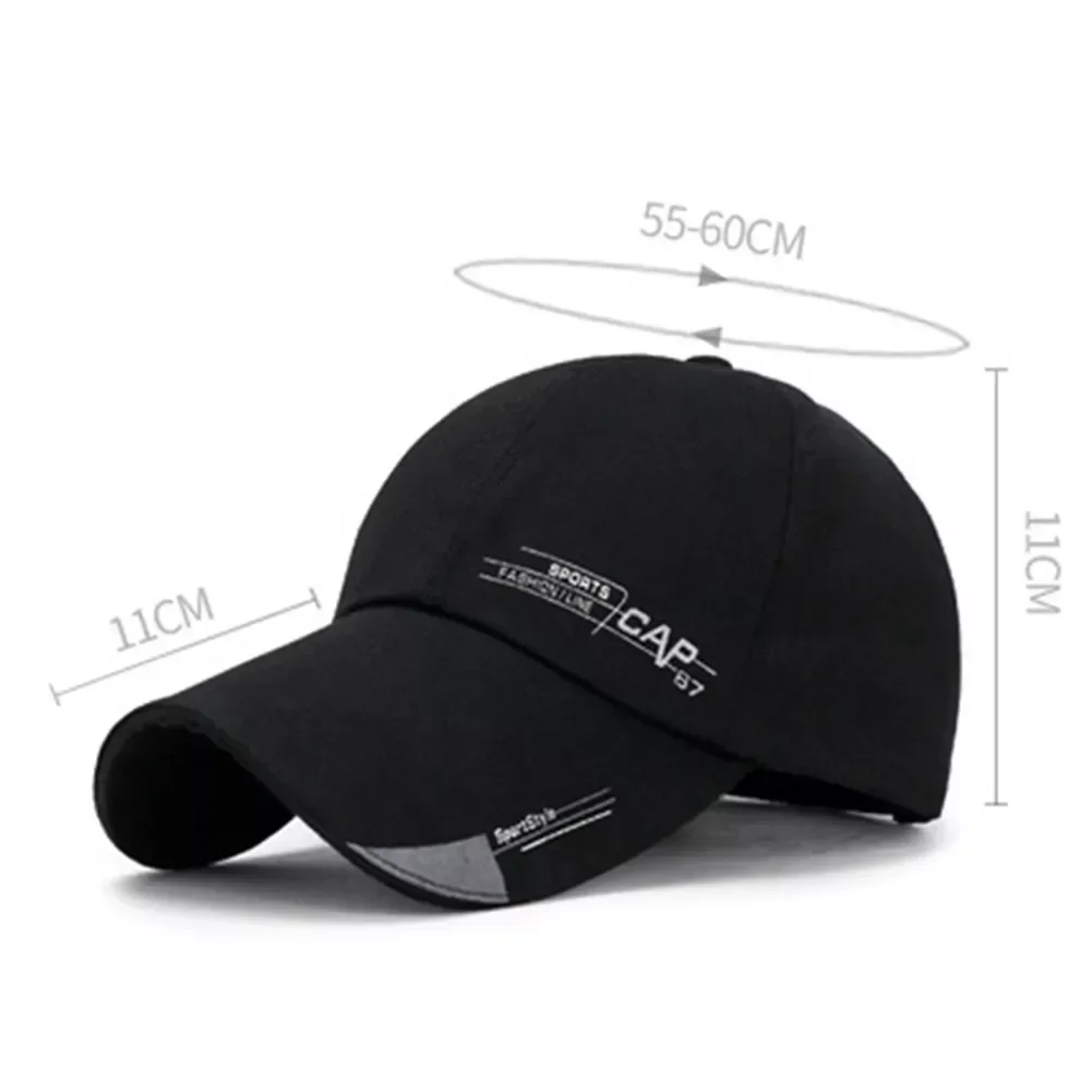 SPORTFUNSF High Quality Fishing Clothes Cap Long Brim Baseball Cap Sun Visor Hat Waterproof Sport Duck Tongue Sun Hat Men\'s Fash