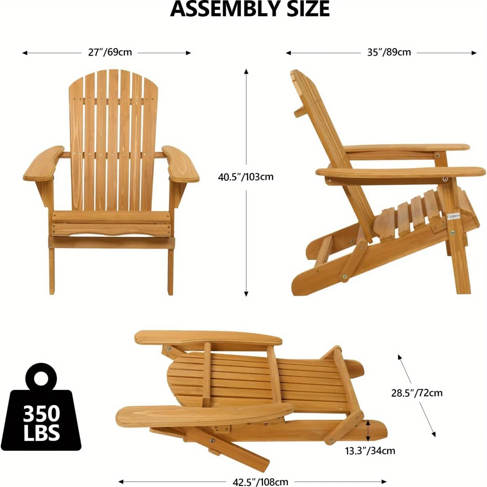 

Комплект складных кресел Adirondack BONNLO (4/2/1 шт.), недорогие кресла Highwood для отдыха у костра на газоне – наборы мебели для патио для костровища