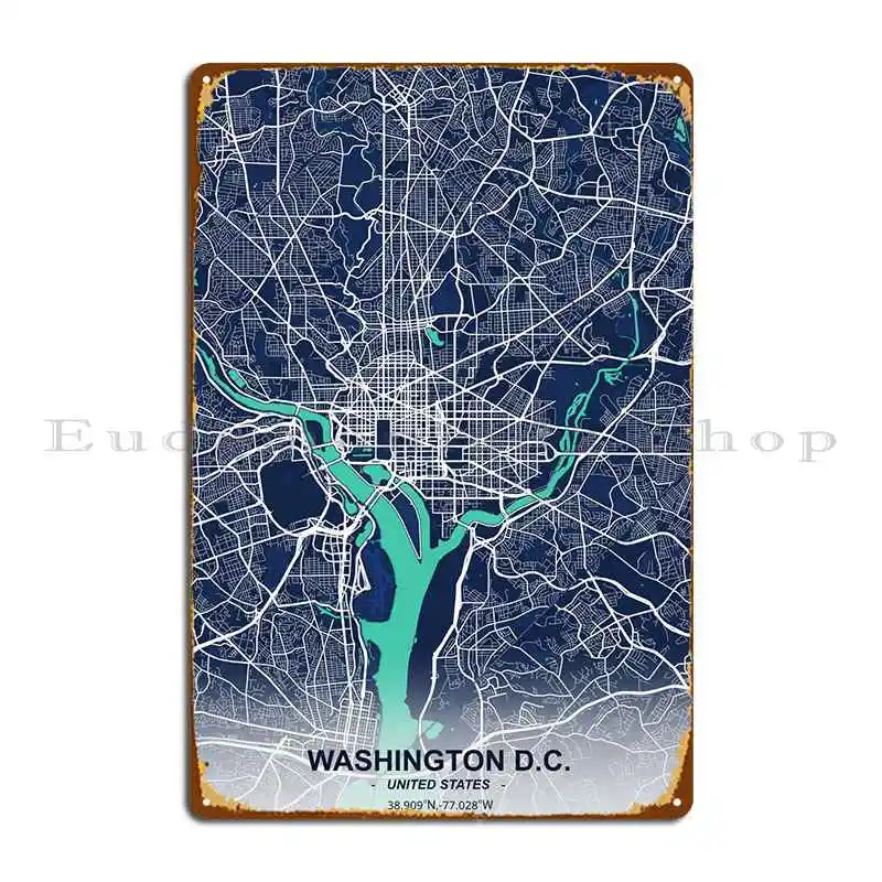 Washington D C Metal Plaque Poster Kitchen Party Wall Decor Customized Poster Tin Sign Poster