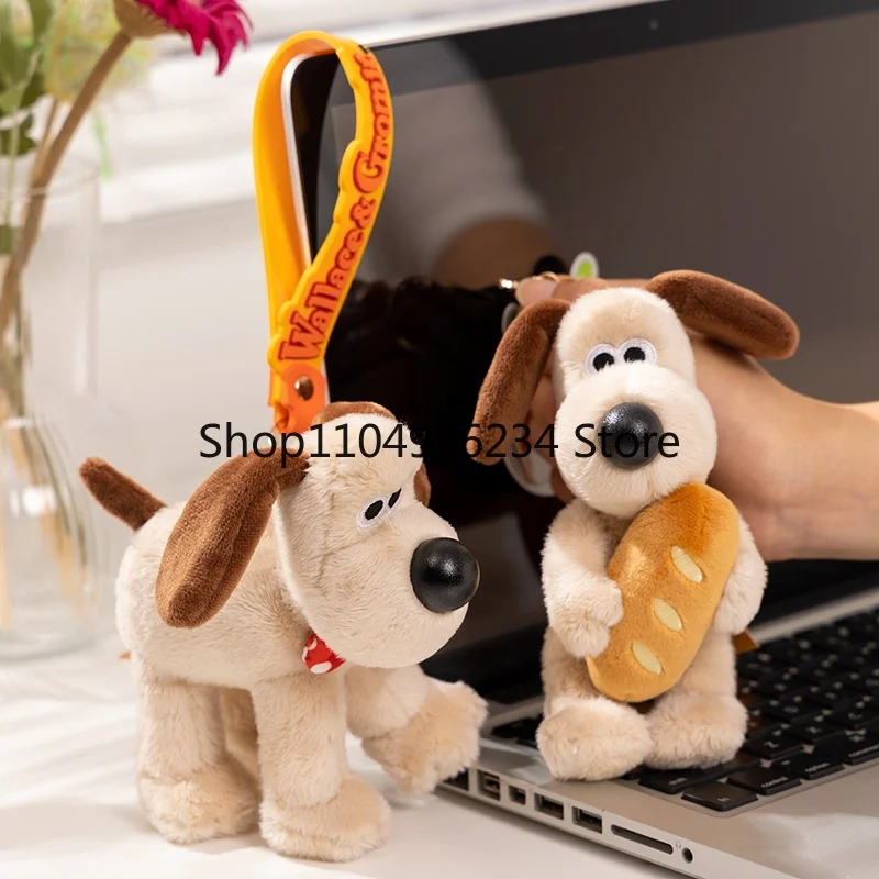 Bonito cão de pelúcia chaveiro pingente saco de brinquedo macio acessório decoração do carro presente das crianças plushie animal de estimação temático saco charme