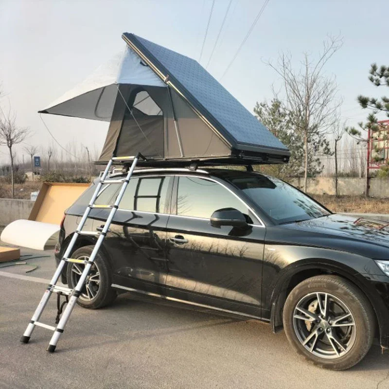 2023 Factory straight pop up camping 2 person automatic SUV truck rooftop tents hard cover car roof tent