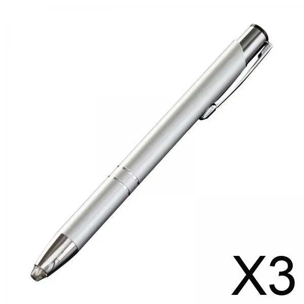 

3xBallpoint Pen 1.0mm Gift Smooth Writing Pen for Meeting Note Taking Business Silver