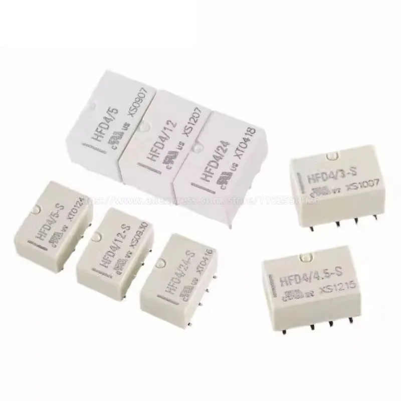 5PCS HFD4/3 HFD4/5 HFD4/12 HFD4/24 HFD4/4.5-S -S1R HFD4 3V 4.5V 5V 12V 24V HFD4-V DIP SMD 8Pin 2A DIY Signal Communication Relay