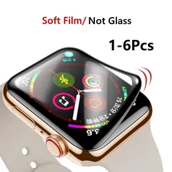 1-6Pcs 3D Full cover Blue Ray PMMA Soft Screen Protector Film For Apple watch S8 S9 ultra 2 49MM 38mm 42mm 40mm 44mm 41MM 45MM