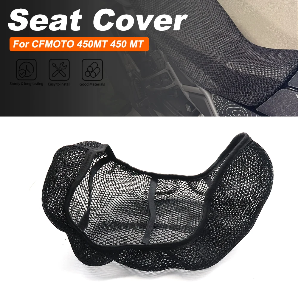 For CFMOTO 450MT CF450MT 450 MT Motorcycle 3D Mesh Fabric Seat Cover Breathable Airflow Cushion Waterproof Sunproof Saddle