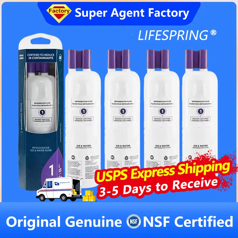 

USPS Fast Delivery,NSF Certified Refrigerator Water Filter Compatible with W10295370A 469081 469930 P8RFWB2L P4RFWB EDR1RXD1