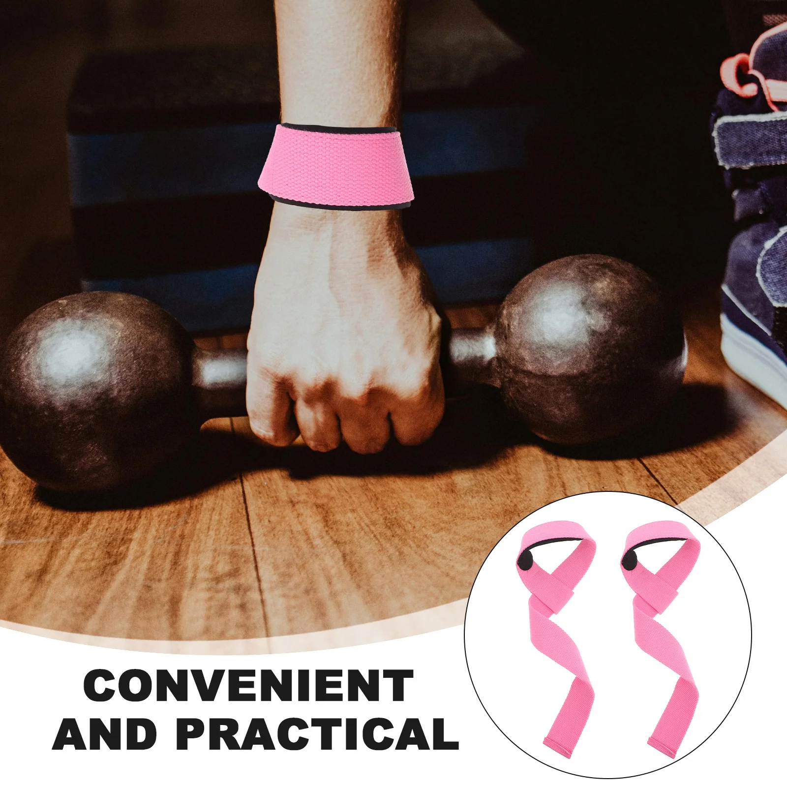 

1 Pair Wrist Strap Weightlifting Belt Anti-Slip Grip Support For Deadlift Fitness Training Gym Lifting Wrist Wrap Brace