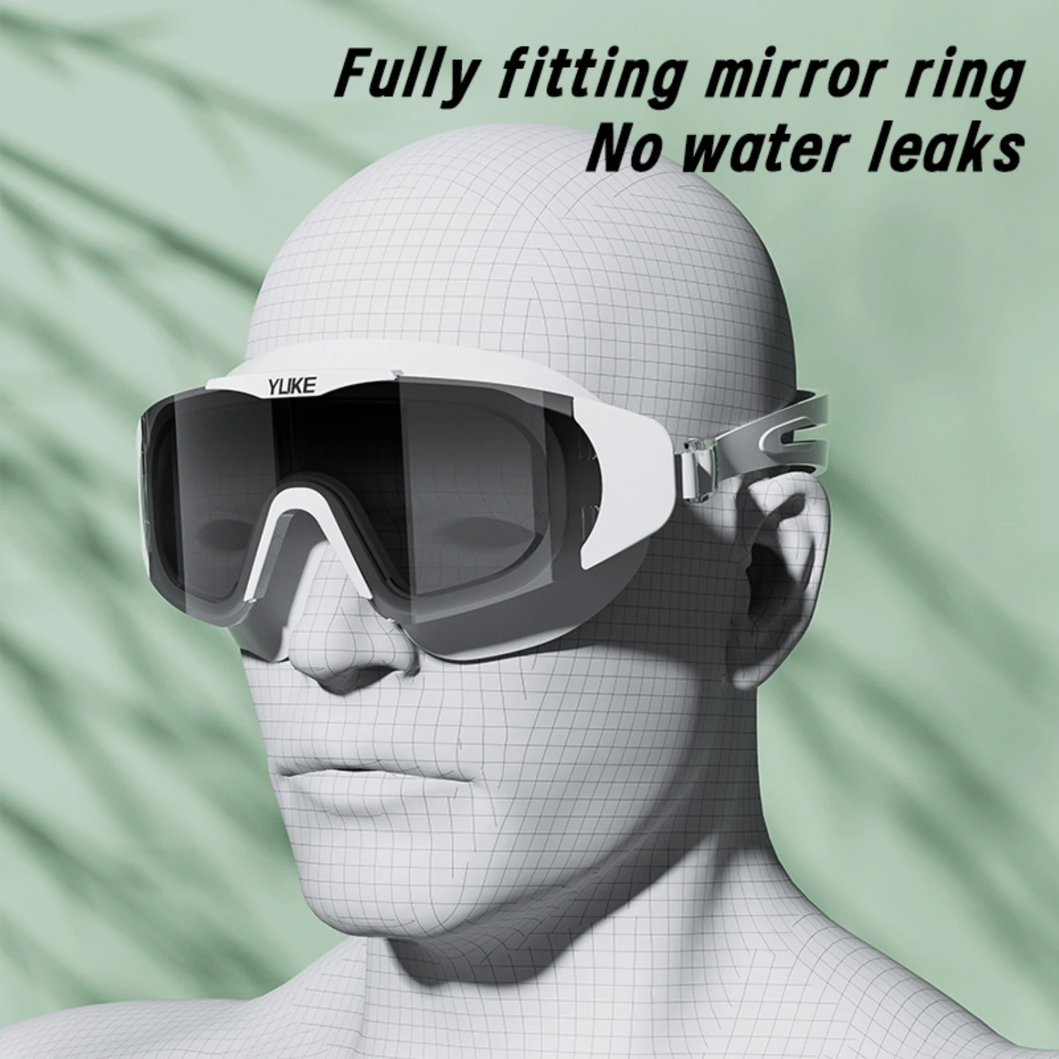 1pc Waterproof & Anti-Fog Swimming Goggles - Electroplated Large Frame Swimming Glasses, For Swimming Training, Water Sports