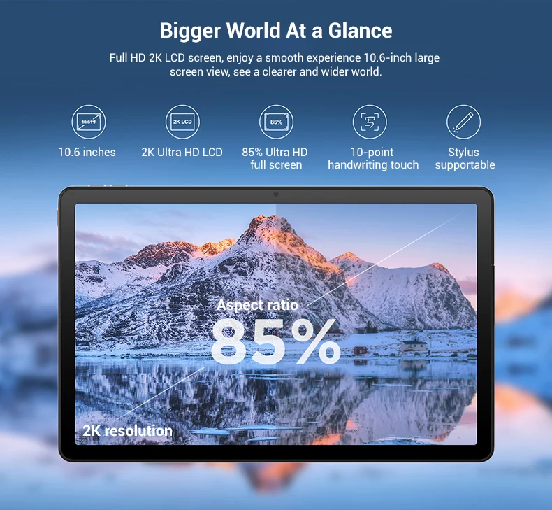 Global Rom Lenovo M10 Plus (3rd Gen) 10.6 inch 2K 60Hz Display Mediatek G80 4GB 128GB Wifi 7700mAh Qitian K10 Pro Android Tablet