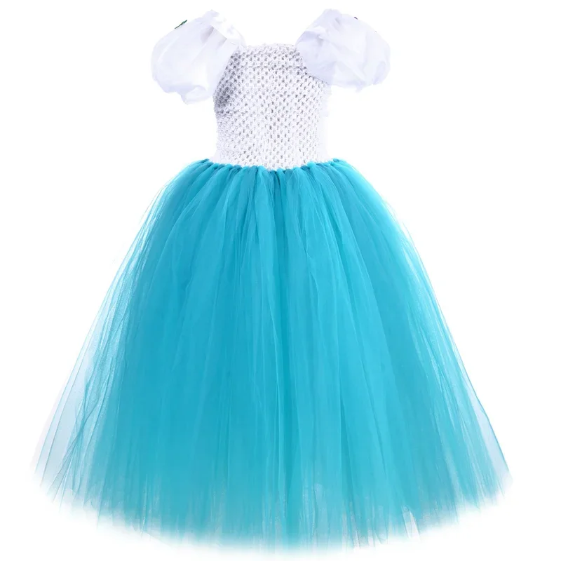 Костюмы Encanto Mirabel для девочек, платья принцессы с длинной подкладкой и цветочным принтом, детский наряд-пачка на Рождество и Хэллоуин, праздничный бал @ 0Z *