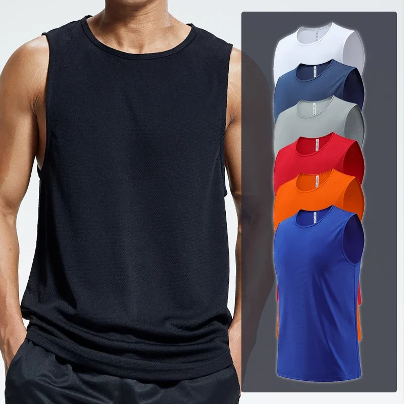 

Sweatshirt Sports Top Men's Gym Shirt Male Shirts Tops Undershirt Tees Mesh Vest Fitness Wear Men Running T-shirt Marathon Tank