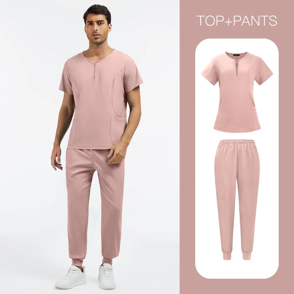 Uniformes médicos profesionales para hombres y mujeres, conjuntos de batas quirúrgicas para Hospital, clínica Dental, belleza, Spa, laboratorio, ropa de trabajo, trajes
