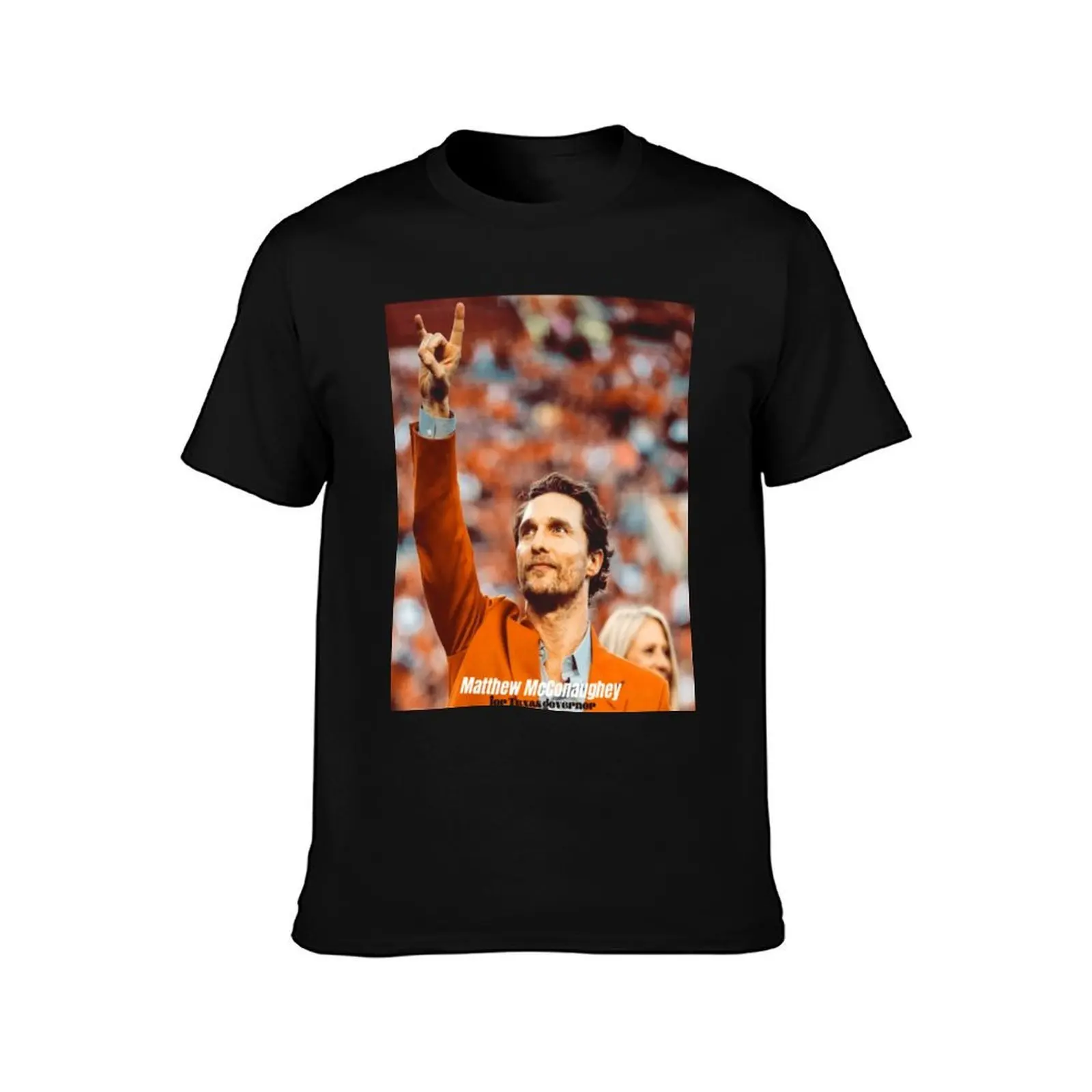 Matthew McConaughey For Texas Goernor T-Shirt, Summer Casual Cotton Tee, Oversized Streetwear Tops, Vintage Graphic Print
