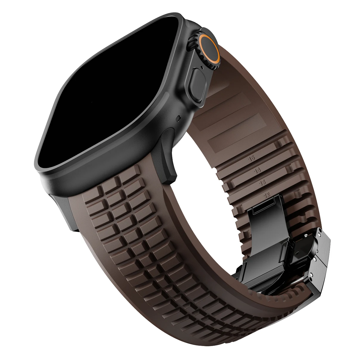 Sport siliconen band voor Apple Watch Ultra 2 49 mm 46 mm 45 mm 44 mm Luxe metalen armband voor iWatch-serie 10 9 8 7 6 5 4 Se-band