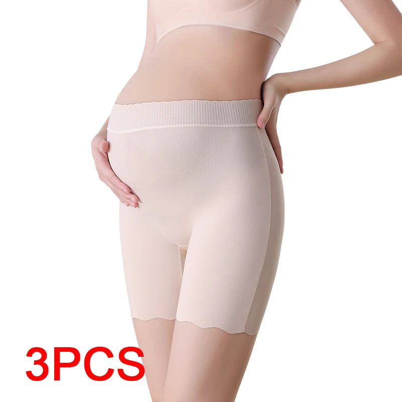 شورتات واقية للنساء الحوامل، سراويل قصيرة آمنة، سراويل بوكسر نسائية مقاس كبير، ملابس داخلية من الحرير الجليدي، ملابس داخلية صيفية تحت التنورة #1