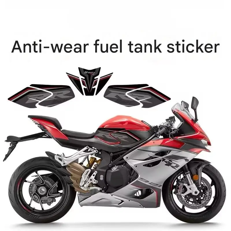 Motorcycle Tank Pad Anti‑Slip Protector Sticker Decal Fit QJMOTOR SRK921RR Anti‑Scratch Body Modified Parts