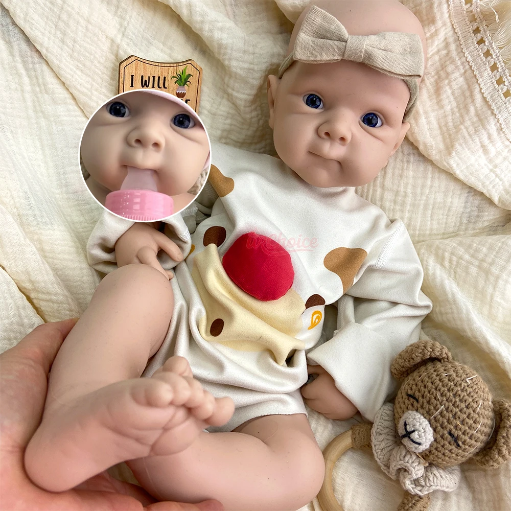 

Мягкая силиконовая кукла-реборн девочка Бетти 50 см с 3D-текстурой кожи, коллекция «Новорожденные», можно использовать с сосками, для энтузиастов.