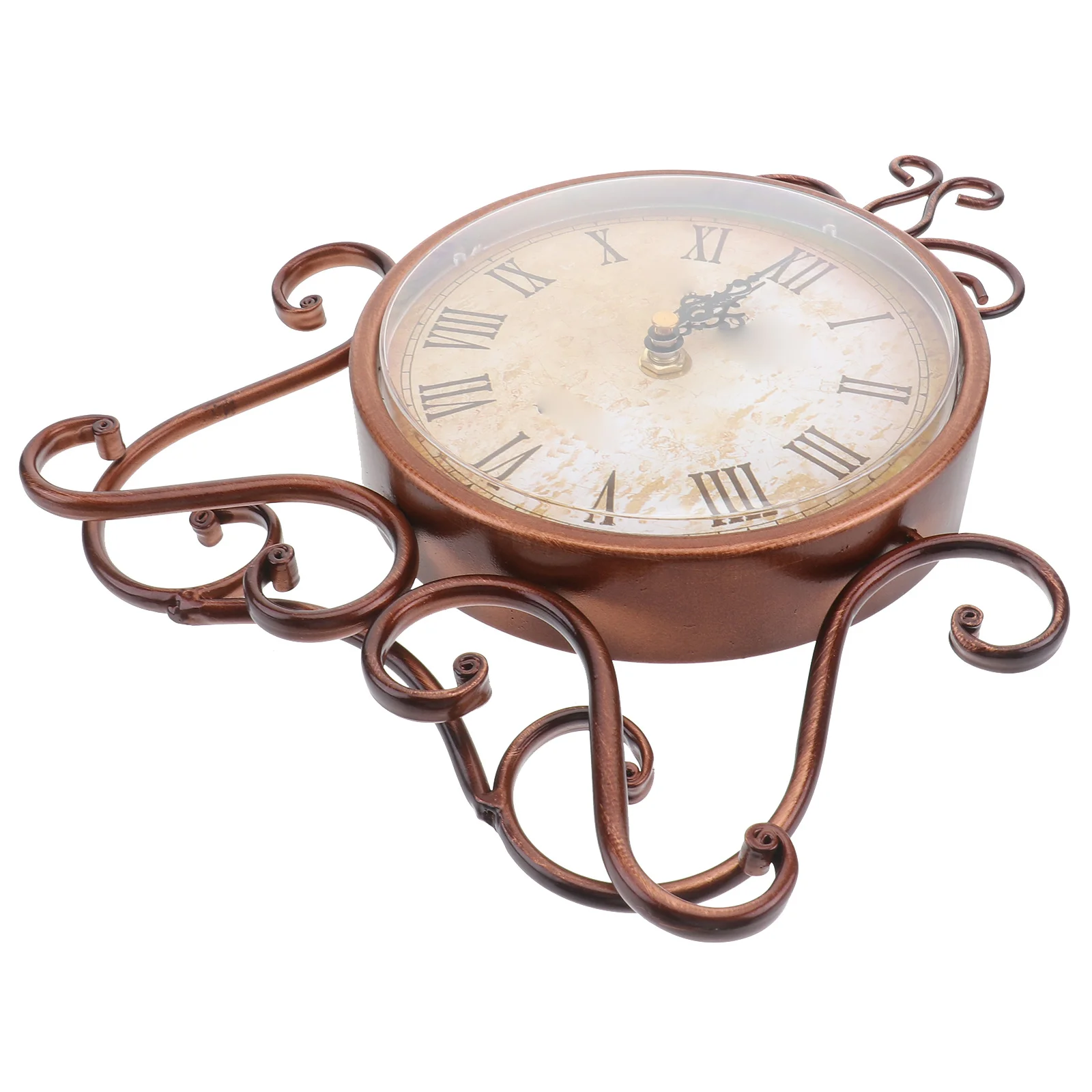 

1Pcs Vintage Retro Iron Table Clock Desk Clock Quiet Accurate Silent Decoration for Home Living Room Desktop Ornament