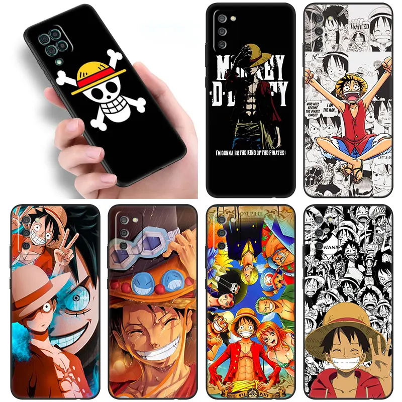 Anime One Piece Monkey D. Luffy Case For Samsung A02S A10S A11 A20S A20E A30 A31 A40 A41 A03S A01 Core A21S A6 A7 A8 A9 2018 A5