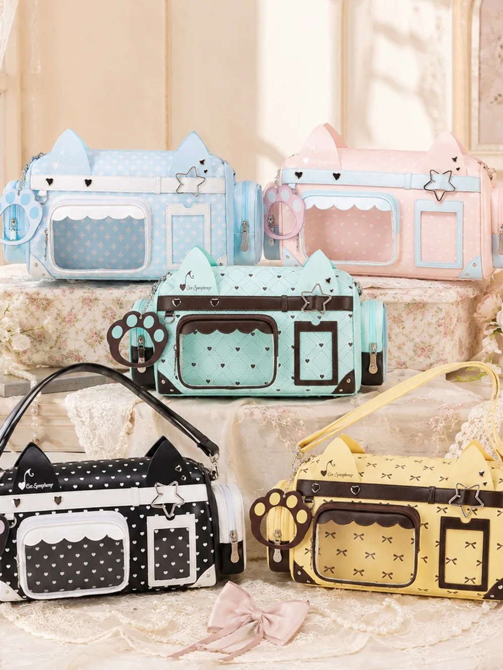 Cat Ears Ita Tote Bag Underarm Shoulder Bags Sweet Teenage Girls Bolsa Versatile Bolsosmujer Bolsas Advanced Sense Sac Femme