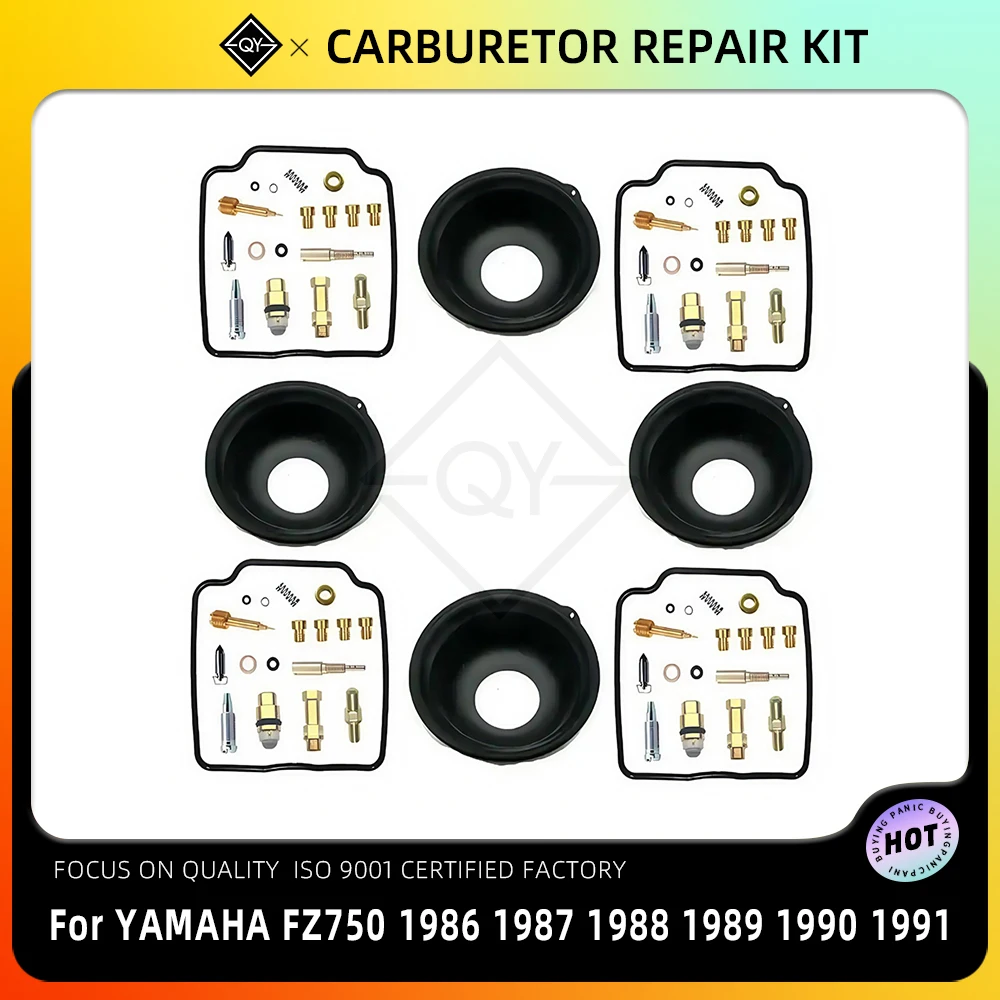 

LQYL Motorcycle Carburetor Repair Rebuild Kit For YFZX750 Fazer 1988- 1991 FZX 750