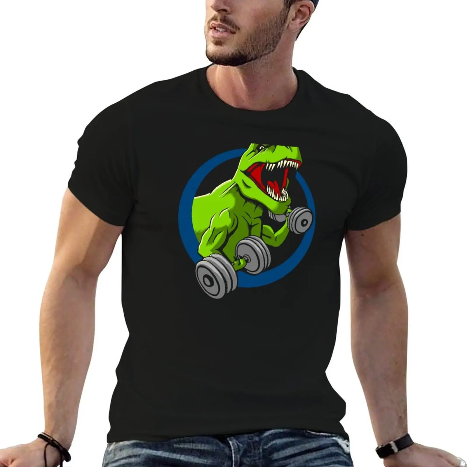 

Big Guns Dinosaur T-Shirt t shirts for man pack white cotton tshirt 100% man t shirt graphic T-shirt