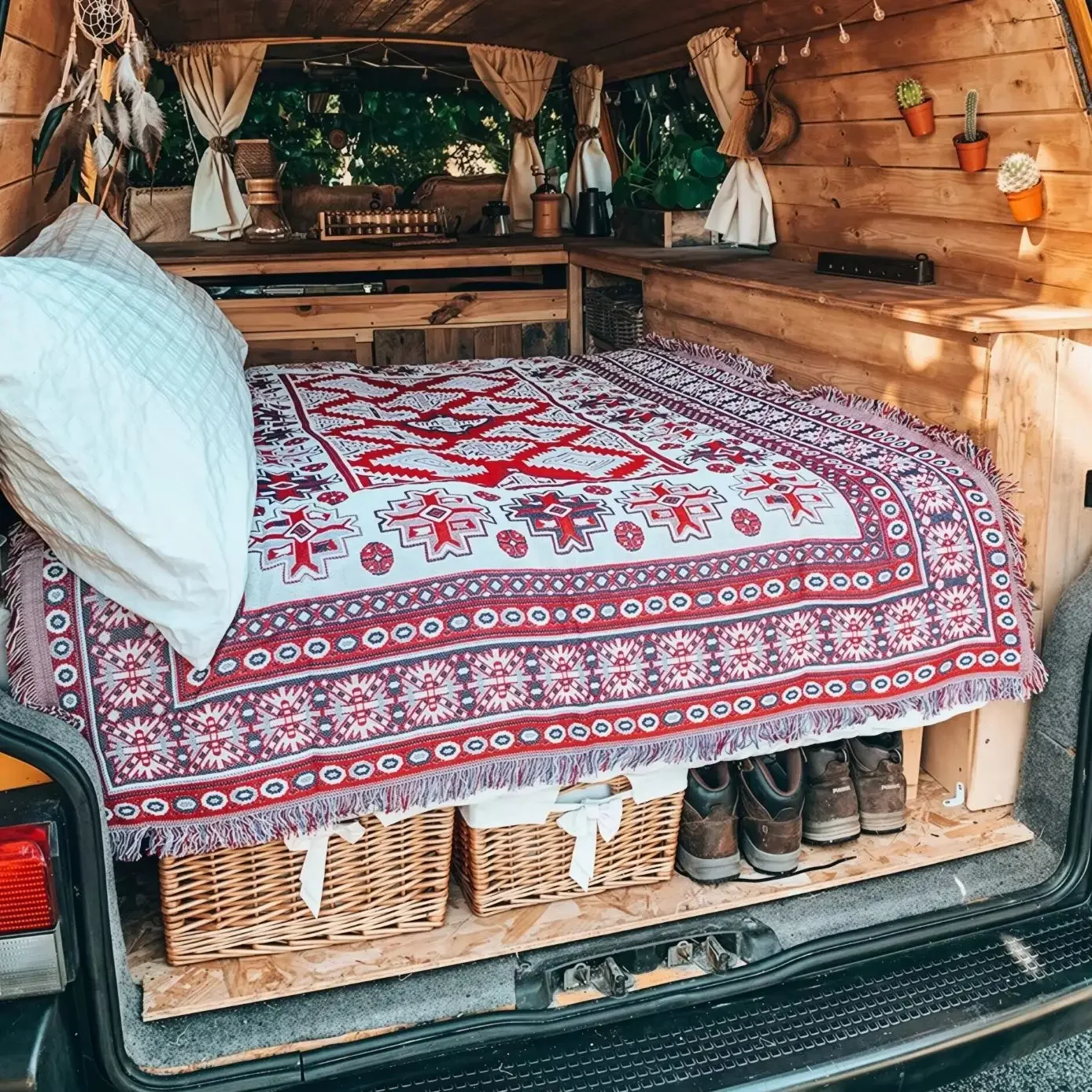 Mystical Ethnic Pattern Woven Throw Blanket Wall Carpet Sofa Bed Room Decor Tassel Thread Blanket Throw Tapestry Picnic Mat