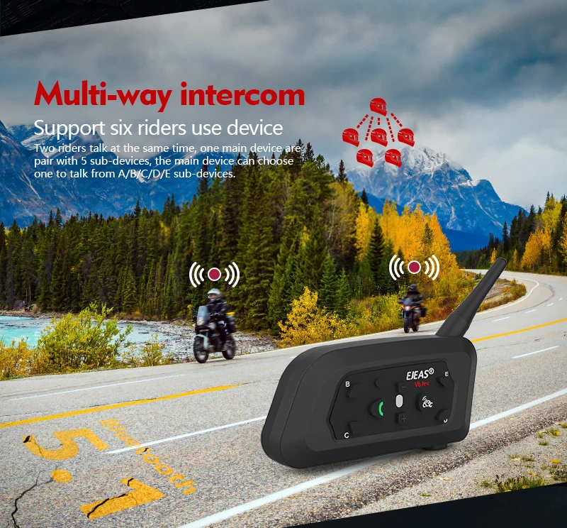 TLCRETE V6 Pro كامل دوبلكس خوذات الاتصال الداخلي مقاوم للماء Intercomunicador الفقرة كاسكو سماعة لاسلكية تعمل بالبلوتوث دراجة نارية خوذة Interco
