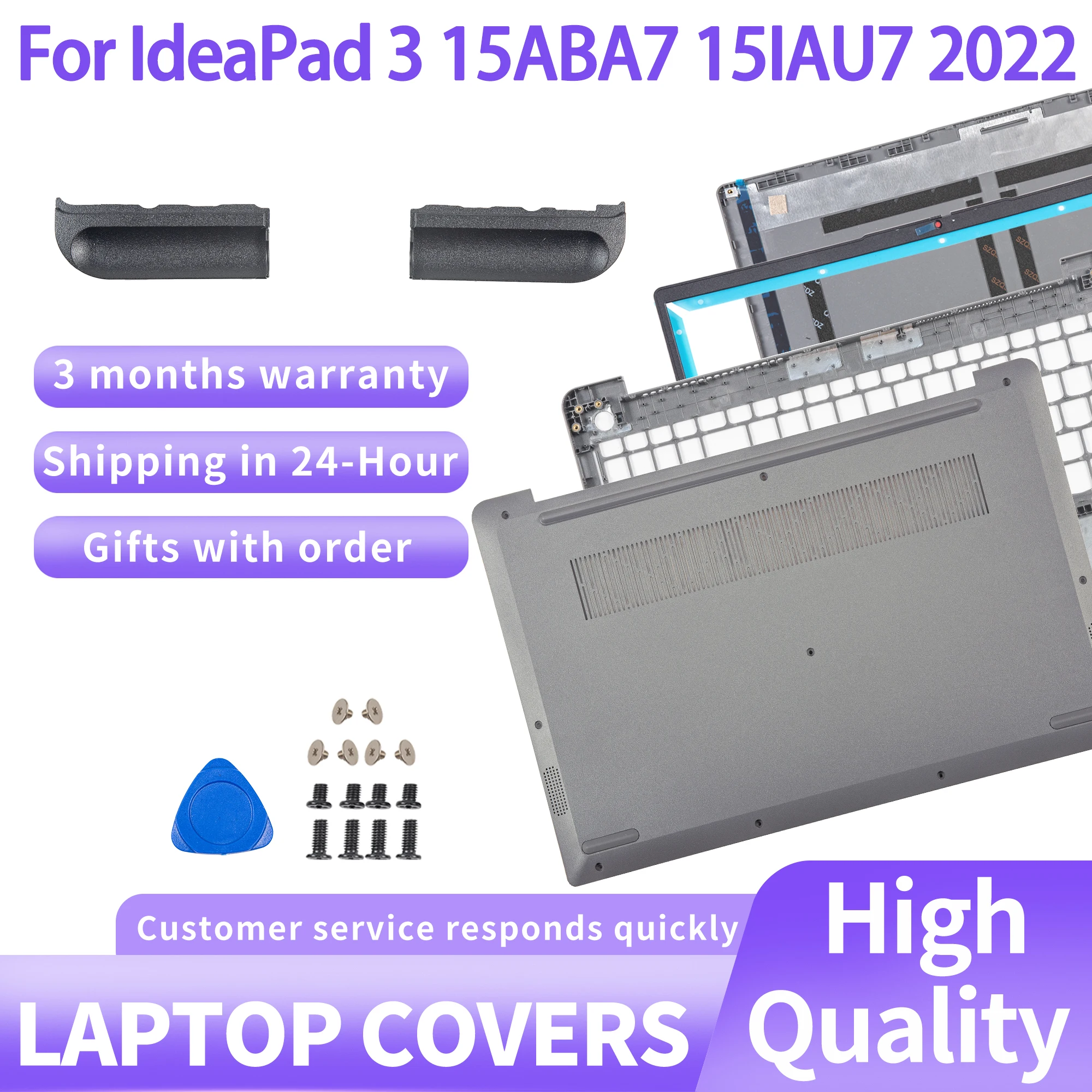 

НОВЫЕ детали для экрана Ideapad 3-15ABA7 3-15IAU7 2022 JS578 Задняя крышка ЖК-дисплея Передняя панель Подставка для рук Нижний корпус Корпус