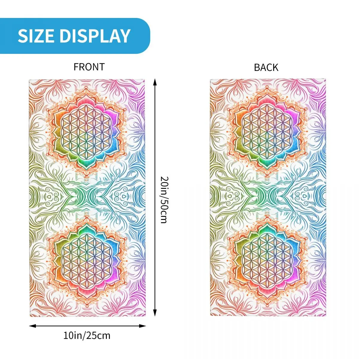 Imagem -06 - Unisex Custom Flower of Life Lotus Bandana Neck Warmer Ski Hiking Scarf Gaiter Geometria Sagrada Mandala Face Cover Homens e Mulheres Inverno