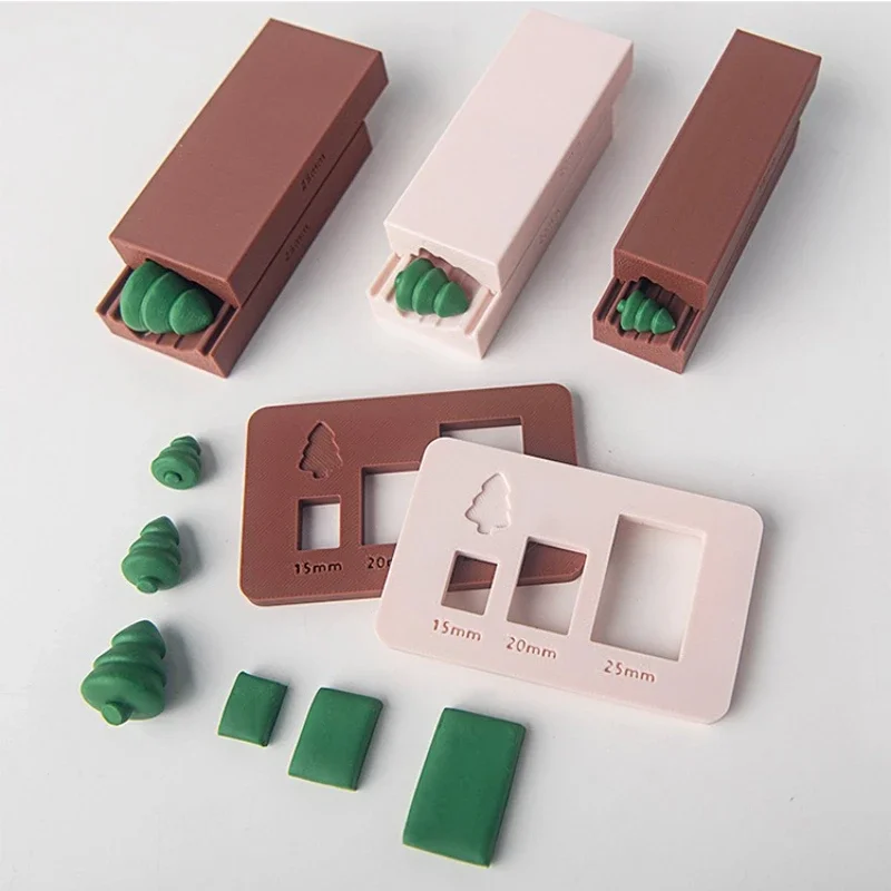 

Многоразмерная 3D Рождественская елка, полимерная глина, бусина, роликовый шар, набор форм, сделай сам, креативные серьги, ювелирные изделия, кулон, инструмент для изготовления украшений