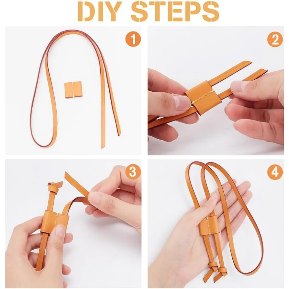 Genuine Leather Drawstring Strap for Noe Bucket Bag, 36.2 Inch Detachable Purse Pull String Strap Replacement DIY Crochet Bag