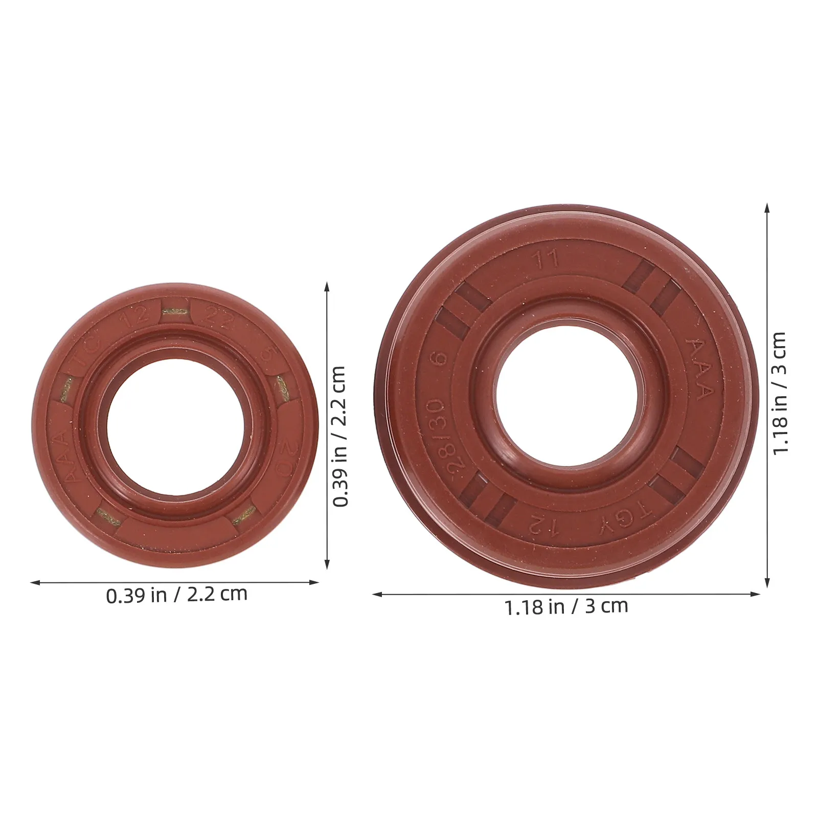 2 Pcs Chainsaw Crankshaft Oil Seals 12/14 Inch Replacement for Chain Saw Shaft Mechanical Sealing