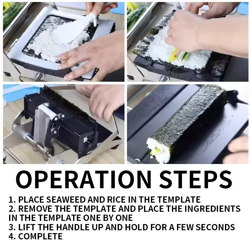 XEOLEO-máquina comercial de rollos de Sushi, Kit de fabricación de Sushi hecho a mano, utensilios profesionales para hacer Sushi, fabricante de Sushi cuadrado