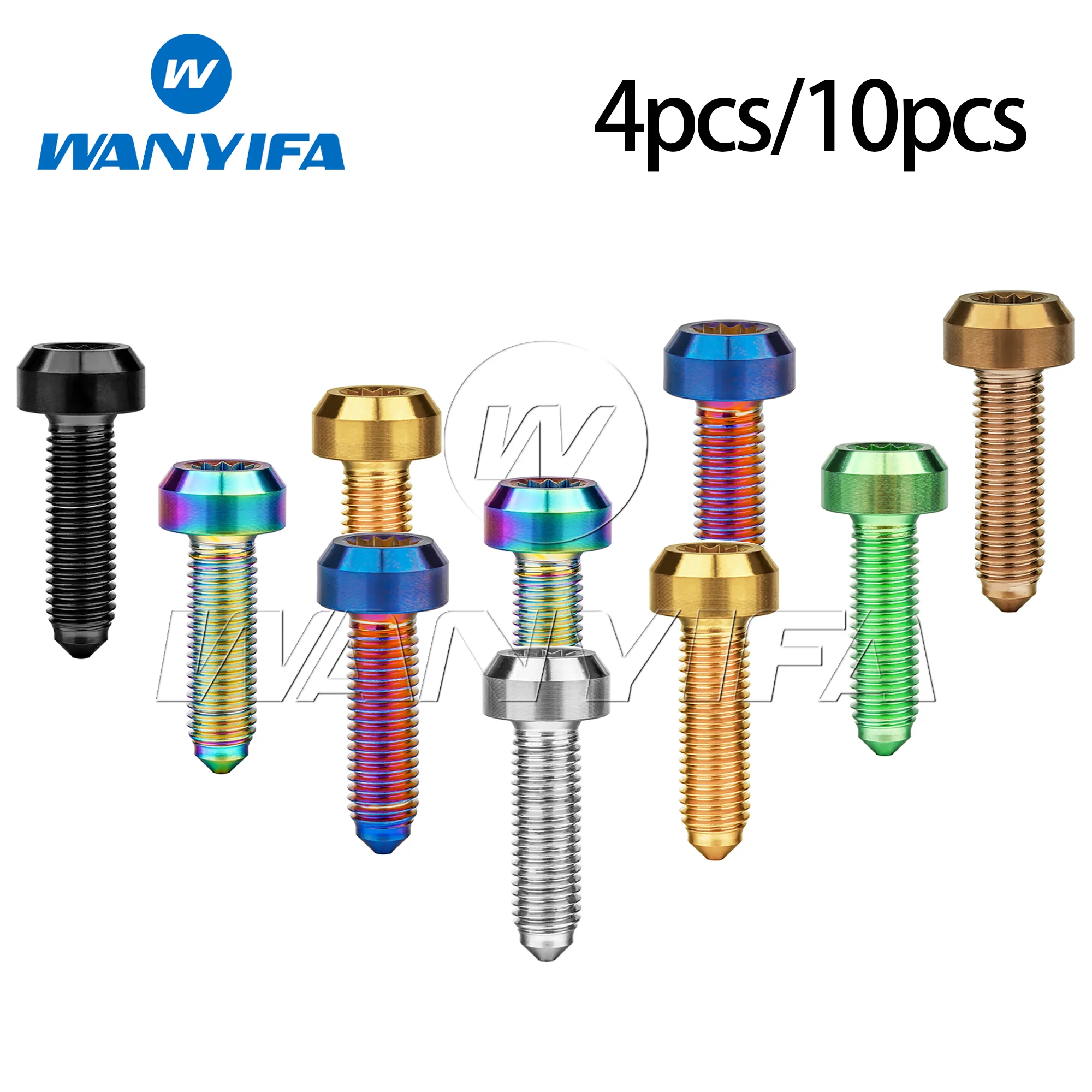 

Titanium Bolt M7x24.5mm Chamfered 6.4mm 12-Point Spline Socket Forged Head Screw for Car Wheels Split Rim 4/10pcs