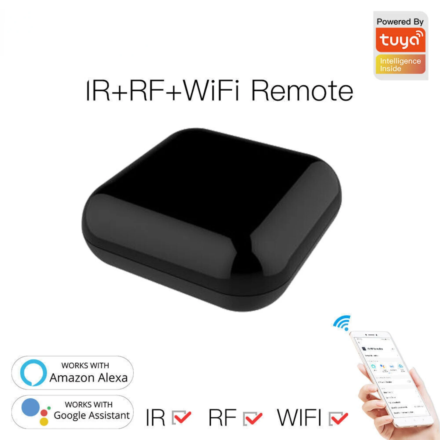 

Seamless, Effortless, and Convenient Smart WiFi RF IR Remote Controller - User-Friendly and Intuitive Operation App for Alexa-Co