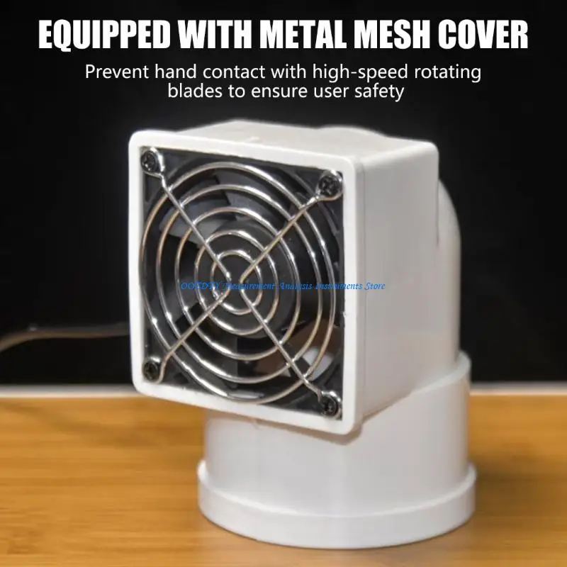 367D High Speed Exhaust Inlines Fan 50mm/63mm/75mm Pipe Diameter For Workshop Venting