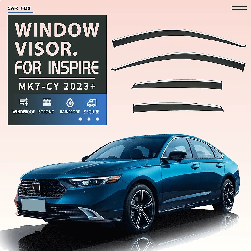 

For Honda INSPIRE 2003-2023 Car Window Visor Rain Sun Shade Awning Side Shield Auto Accessories
