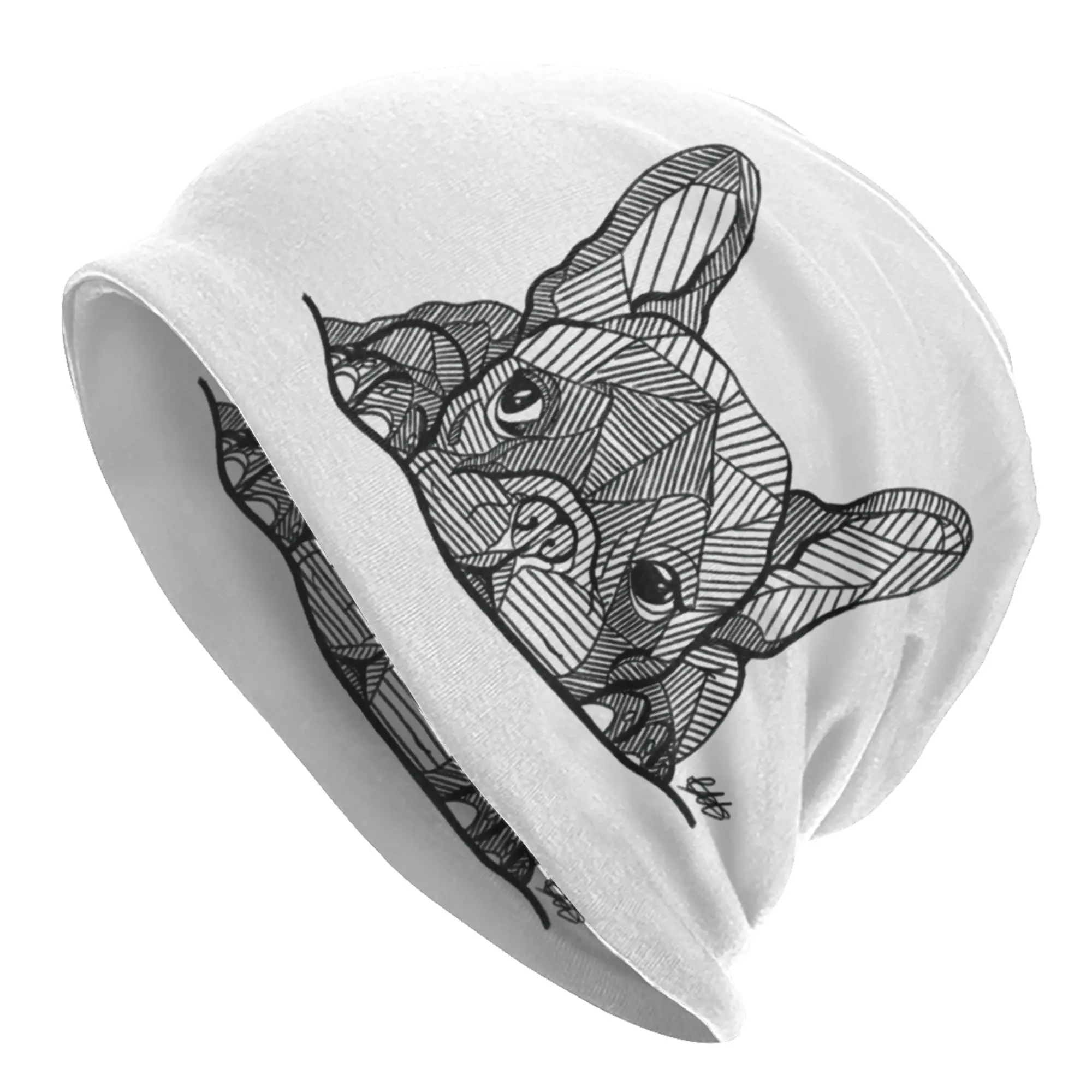 French Bulldog Bonnet Hats  Cool Knitted Hat For Women Men Autumn Winter Warm Frenchie Dog Lover Skullies Beanies Caps