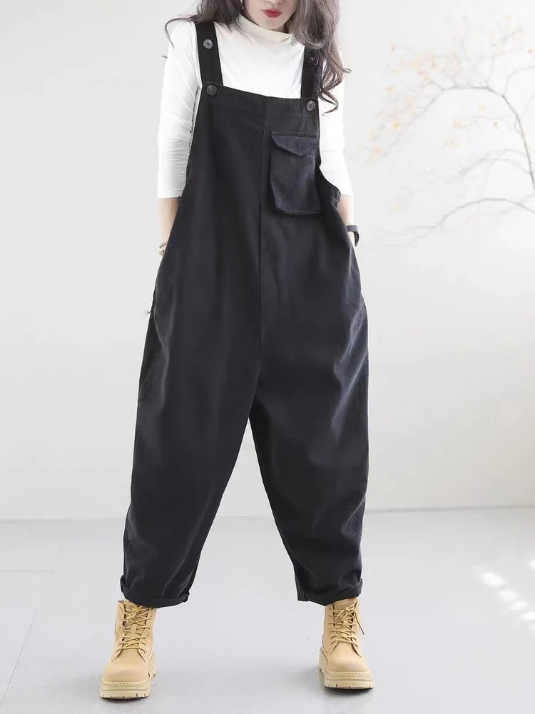 أفرول نسائي فني غير رسمي صيف 2023، بنطلون قطني بخصر مرتفع، سروال طويل متعدد الاستخدامات وعصري بمقاسات كبيرة