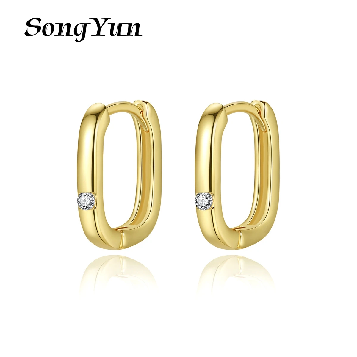 

SongYun Jewelry MHT Quality Brass Stud Earrings Dangle CZ 7A Zircon Wedding Bridal Bachelorette Gift Women Earring Jewelry