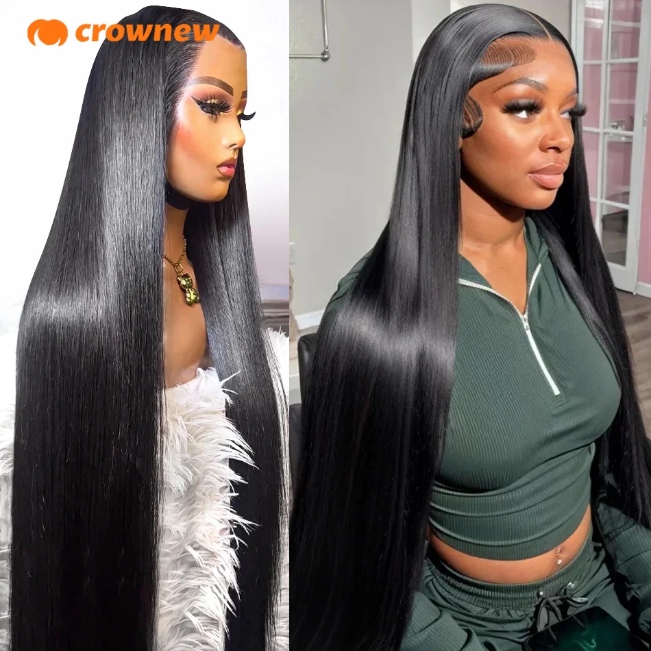 

34 Inch Straight Lace Front Wigs Human Hair Brazilian 13x4 13x6 HD Lace Frontal Wig 200% Pre Plucked Glueless Hair Wig For Women