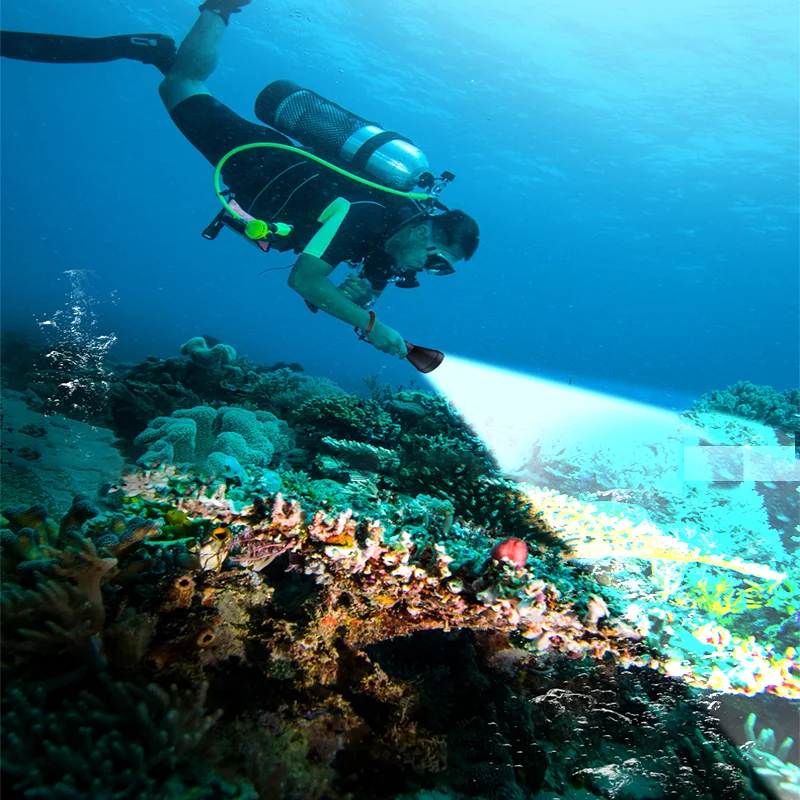 Super Bright XHP360 LED Diveing Flashlight 200000LM Powerful Led Diveing Torch IPX8 Waterproof Professional Dive 800m Scuba Lamp